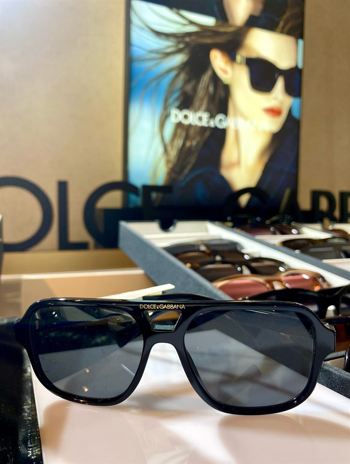 Dolce & Gabbana Gold Logo Pilot Güneş Gözlüğü